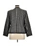 NIPON BOUTIQUE 100% Polyester Houndstooth Black Jacket Size 16 - photo 2