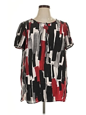 Lafayette 148 New York Short Sleeve Silk Top (view 1)