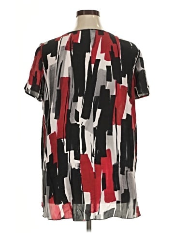 Lafayette 148 New York Short Sleeve Silk Top (view 2)