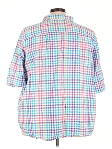 Woman Within 3/4 Sleeve Button-Down Shirt (view 2)