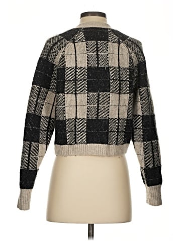 Madewell Button-Front Crop Cardigan in Plaid (view 2)