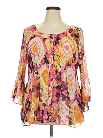 Cato 3/4 Sleeve Blouse (view 1)