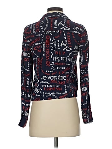 Trina Turk Long Sleeve Silk Top (view 2)