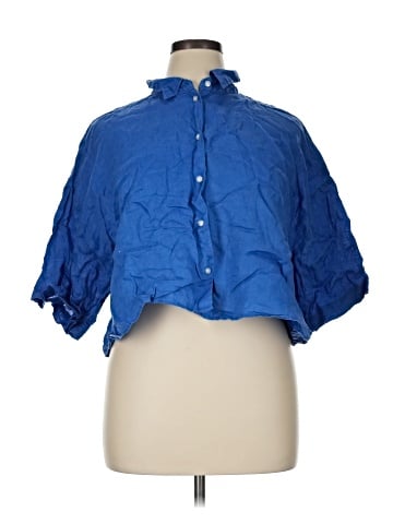 H&M 3/4 Sleeve Button-Down Shirt (view 1)