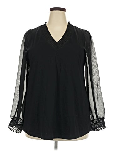 Lane Bryant Long Sleeve Blouse (view 1)