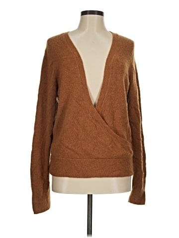 Madewell Wrap-Front Pullover Sweater in Coziest Yarn (view 1)