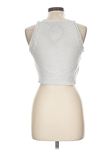 Madewell Crochet-Trim Crop Sweater Tank (view 2)