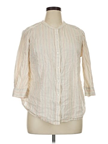 Lane Bryant 3/4 Sleeve Button-Down Shirt (view 1)