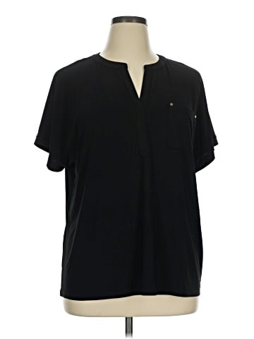 Anne Klein Short Sleeve Blouse (view 1)