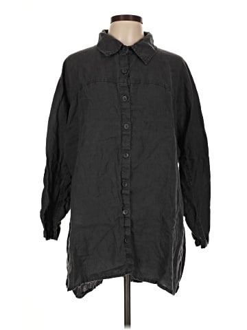 Flax 3/4 Sleeve Button-Down Shirt (view 1)