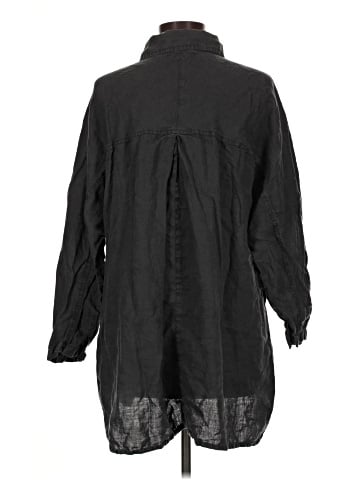 Flax 3/4 Sleeve Button-Down Shirt (view 2)