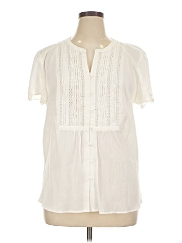 Jones New York Signature Short Sleeve Blouse (view 1)