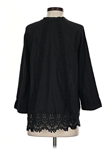 LOGO by Lori Goldstein 3/4 Sleeve Blouse (view 2)