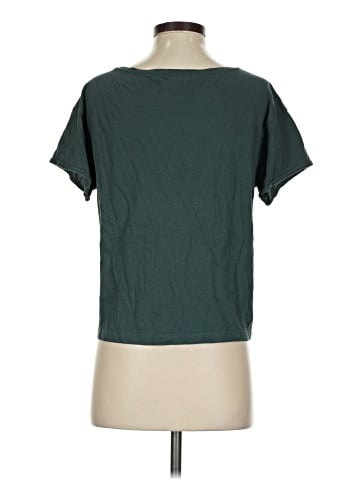 Madewell Supima&reg; Cotton Drapey V-Neck Crop Tee (view 2)