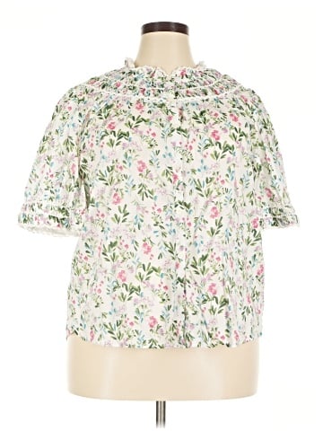 J.Crew Factory Store Short Sleeve Blouse (view 1)