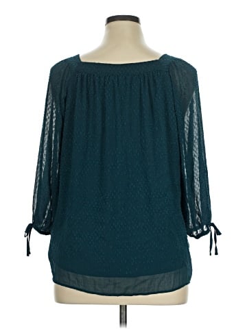 LC Lauren Conrad 3/4 Sleeve Blouse (view 2)