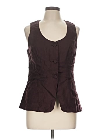 Madewell Linen Scoopneck Cutaway Vest (view 1)