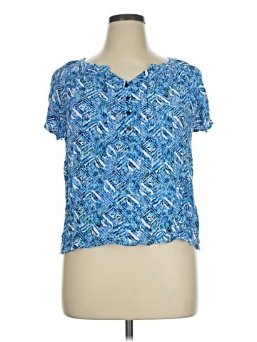 Laura Scott Short Sleeve Henley (view 1)