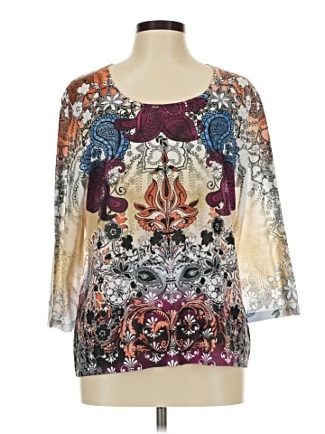 Chico's 3/4 Sleeve T-Shirt (view 1)