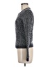 Theory 100% Wool Chevron-herringbone Gray Wool Pullover Sweater Size M - photo 5