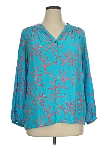 Lilly Pulitzer Long Sleeve Silk Top (view 1)