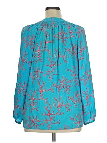 Lilly Pulitzer Long Sleeve Silk Top (view 2)