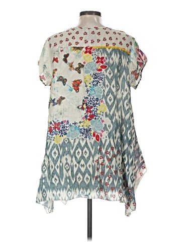 Johnny Was Short Sleeve Silk Top (view 2)