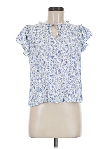 Skies Are Blue Short Sleeve Blouse (view 1)