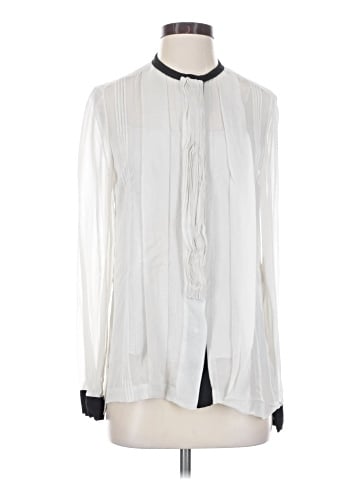 Diane von Furstenberg Long Sleeve Silk Top (view 1)