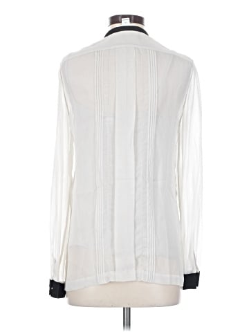 Diane von Furstenberg Long Sleeve Silk Top (view 2)