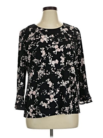 Karl Lagerfeld Paris 3/4 Sleeve Blouse (view 1)