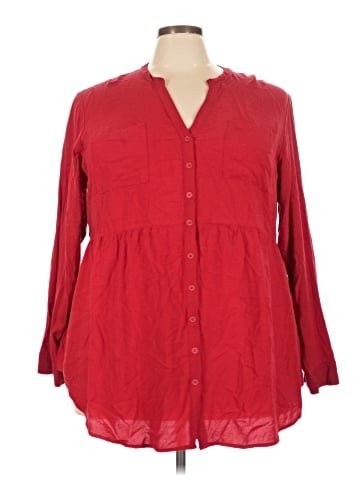 Torrid 3/4 Sleeve Button-Down Shirt (view 1)