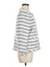 Chico's 100% Polyester Stripes White Blazer Size M - photo 4