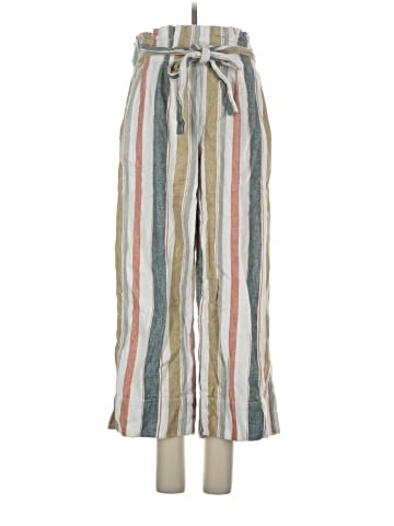 Madewell Tie-Waist Huston Pull-On Crop Pants in Stripe (view 1)