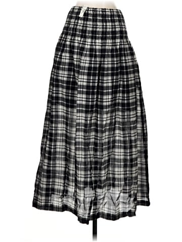 Madewell Smocked-Waist Maxi Skirt in Plaid (view 2)