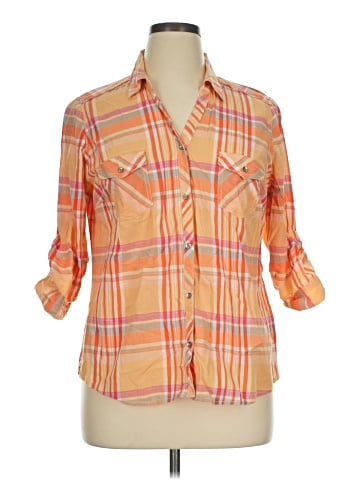 SONOMA life + style 3/4 Sleeve Button-Down Shirt (view 1)