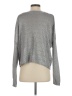 Vince. 100% Rayon Metallic Solid Silver Pullover Sweater Size S - photo 2