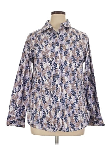 Eddie Bauer 3/4 Sleeve Button-Down Shirt (view 1)
