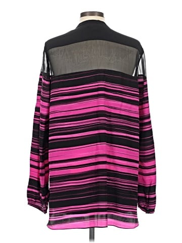 Elizabeth and James Long Sleeve Silk Top (view 2)