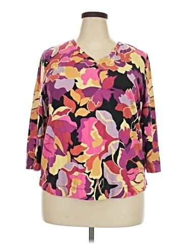 Chico's 3/4 Sleeve T-Shirt (view 1)