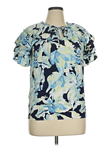 Badgley Mischka Short Sleeve Blouse (view 1)