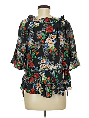 Marissa Webb 3/4 Sleeve Silk Top (view 2)