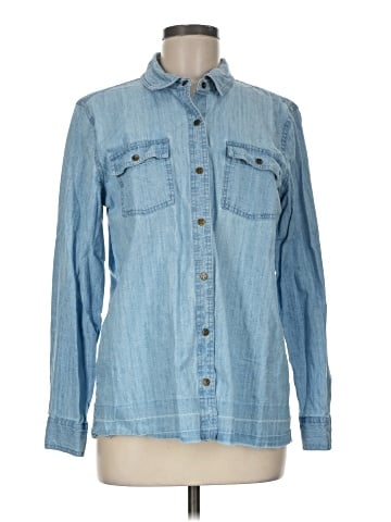 Karl Lagerfeld Paris Long Sleeve Button-Down Shirt (view 1)