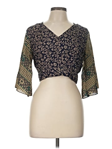 Earthbound Trading Co. 3/4 Sleeve Blouse (view 1)