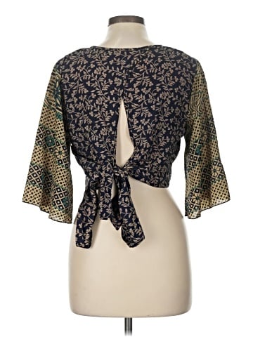 Earthbound Trading Co. 3/4 Sleeve Blouse (view 2)