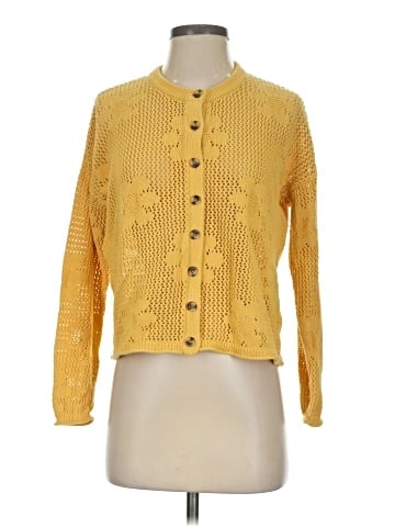 Madewell Floral Open-Stitch Cardigan Sweater (view 1)