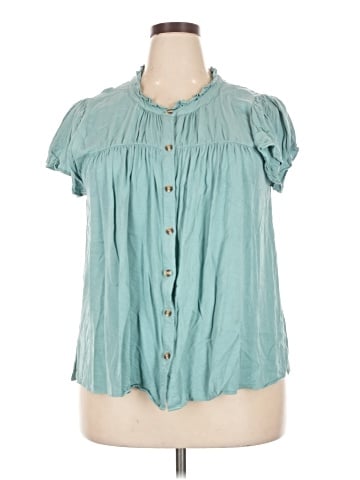 Rose + Olive Short Sleeve Blouse (view 1)