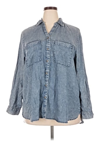 Jane and Delancey 3/4 Sleeve Button-Down Shirt (view 1)