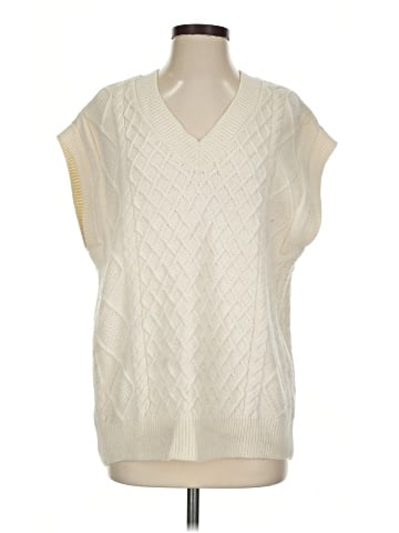 Madewell Cable-Knit V-Neck Sweater Vest (view 1)