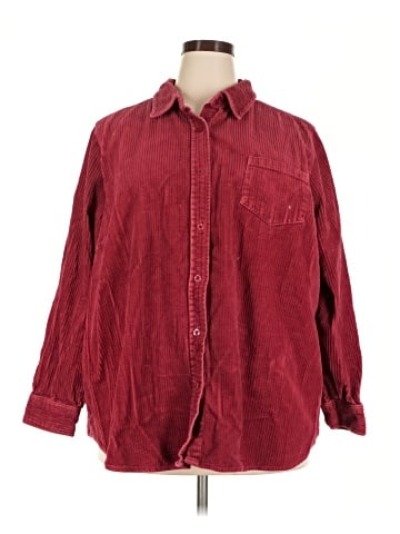 Woman Within Long Sleeve Button-Down Shirt (view 1)